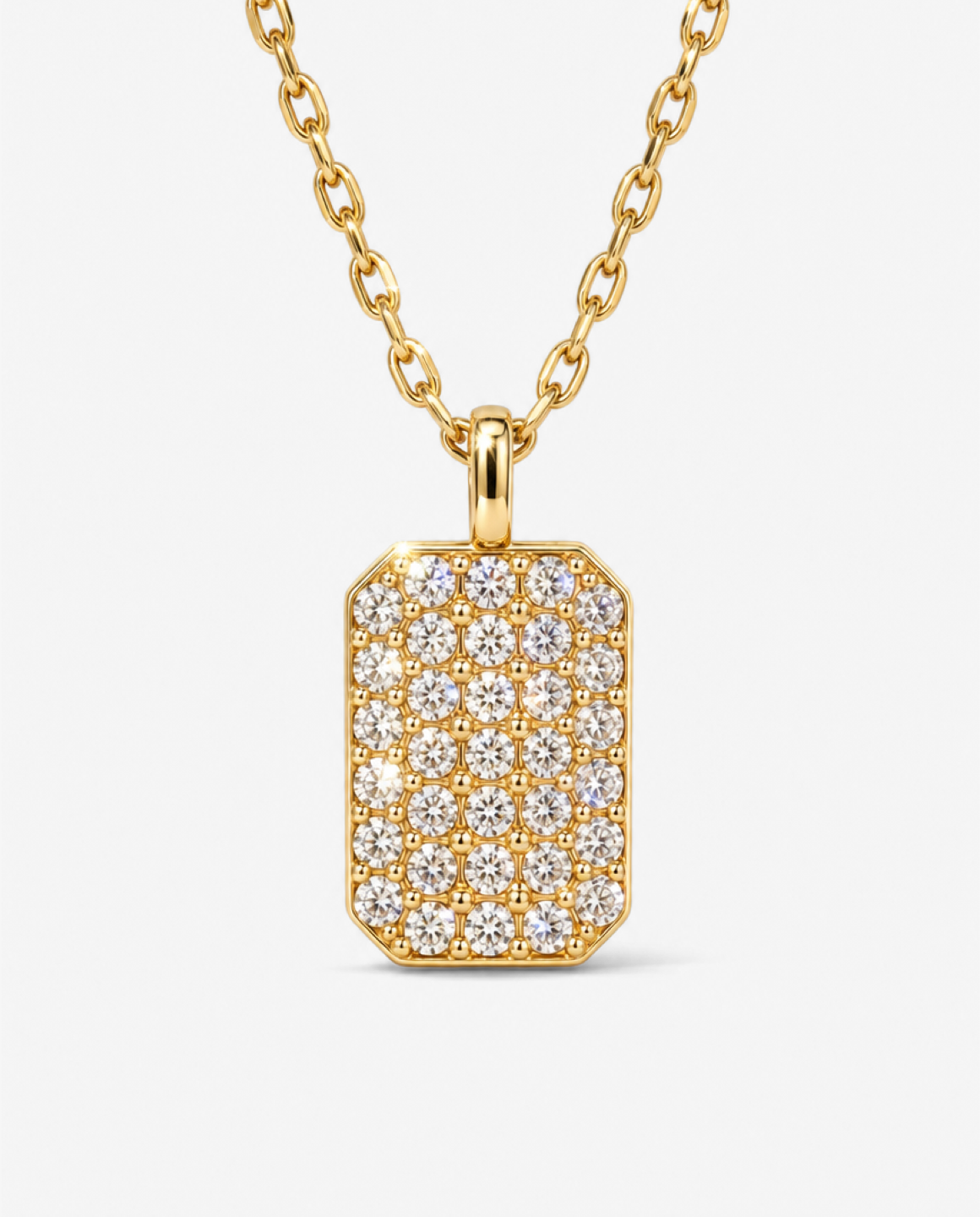 Pavé Tag Necklace