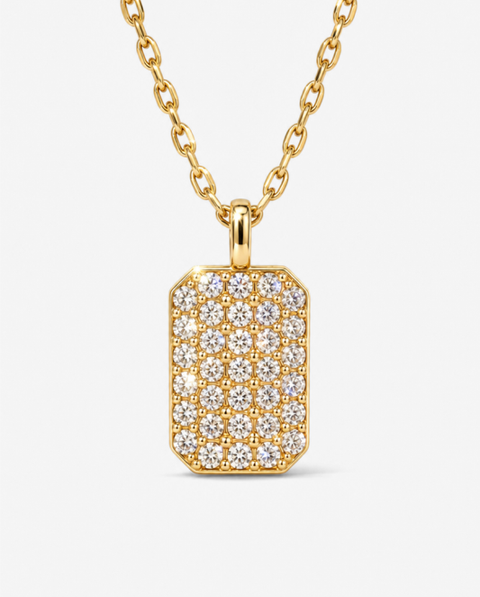 Pavé Tag Necklace