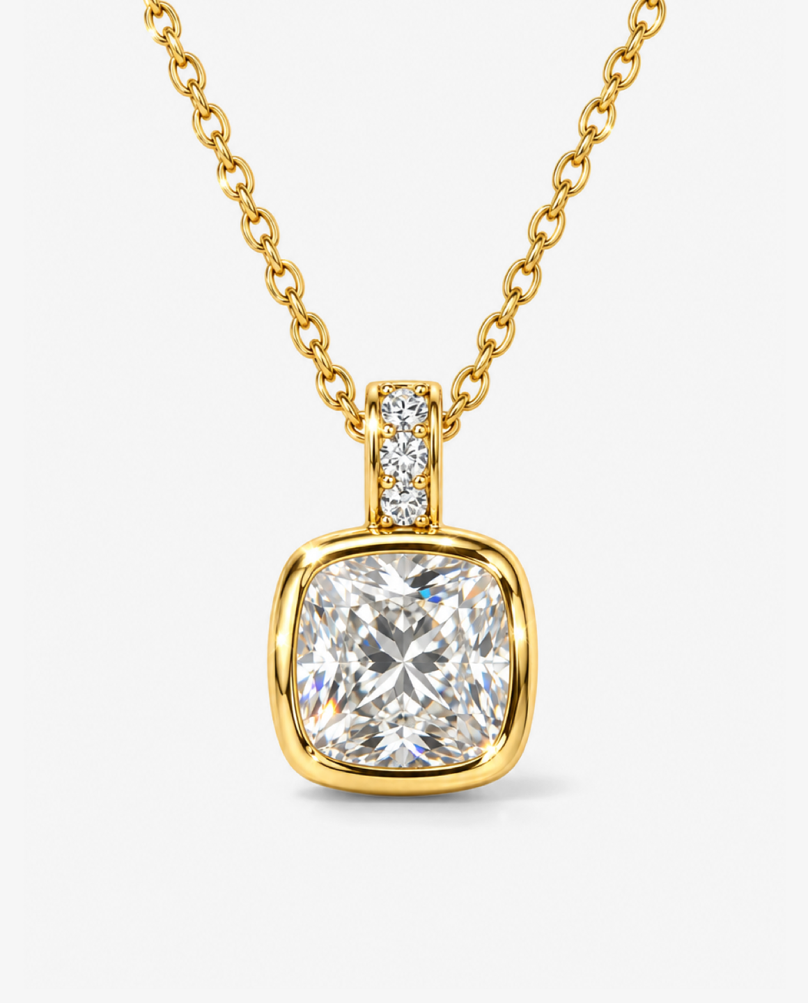 Framed Solitaire Necklace