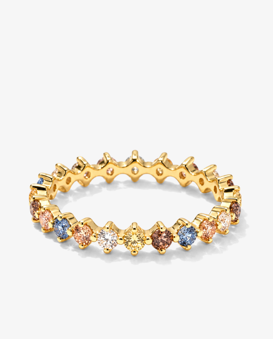 Multicolour Crystal Ring