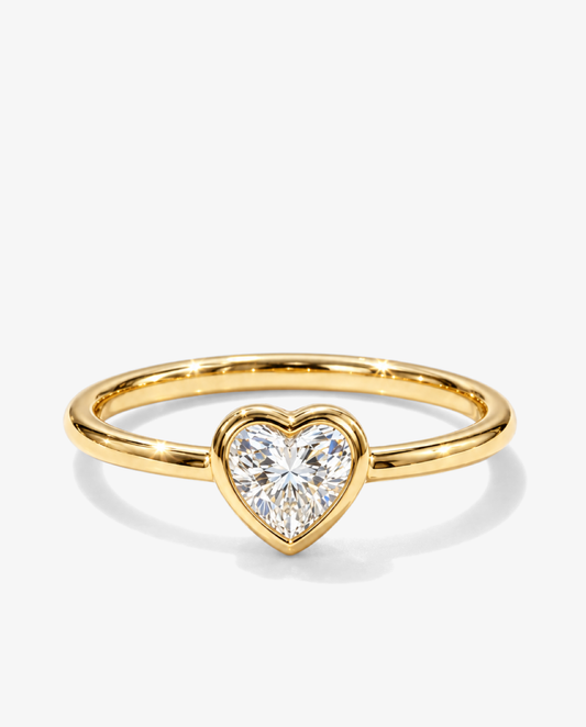 Bezel Heart Ring