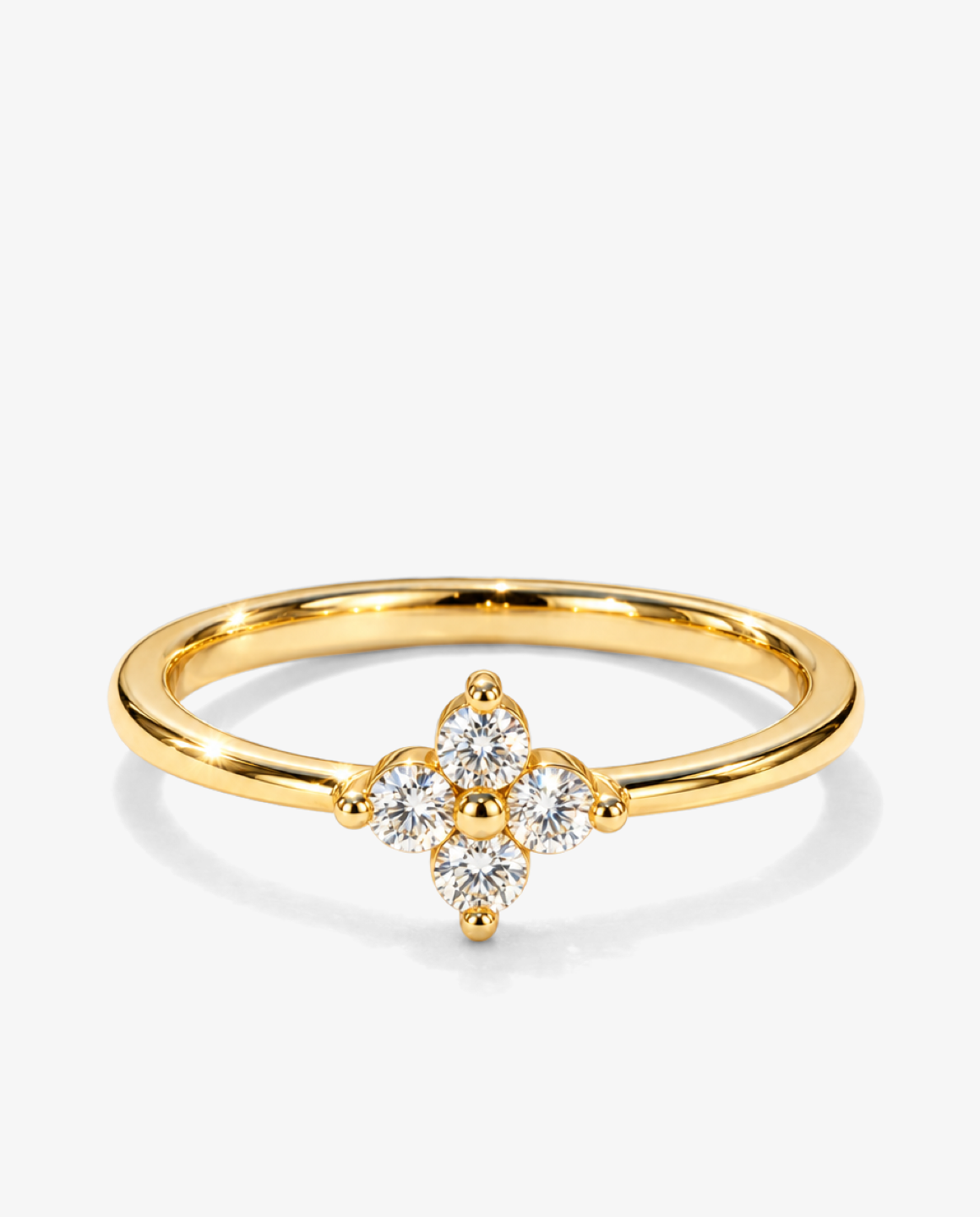 Lucky Clover Zircon Ring
