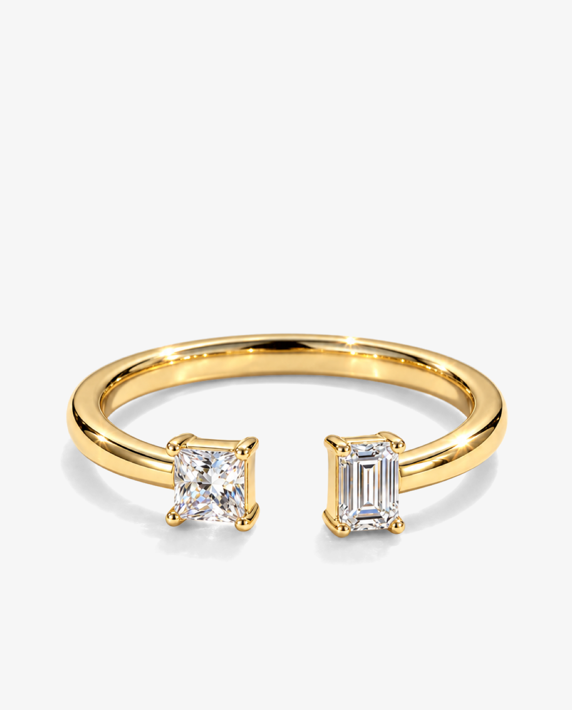 Dual Stone Open Ring