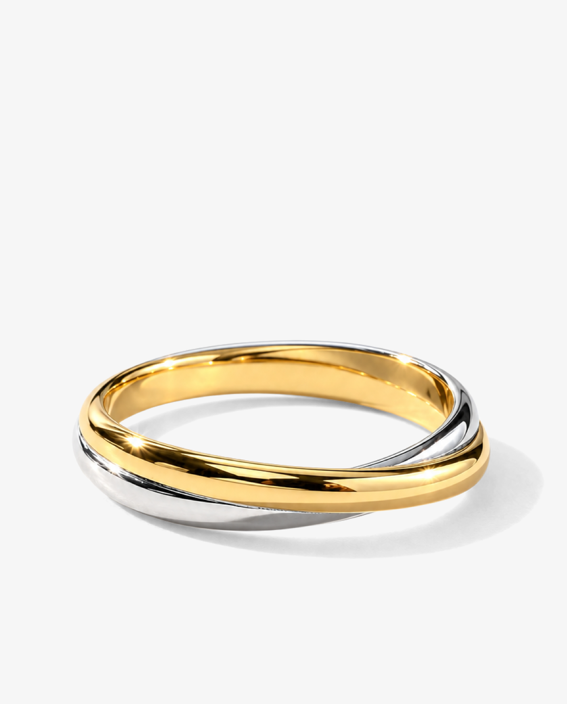 Two-Tone Twisted Ring