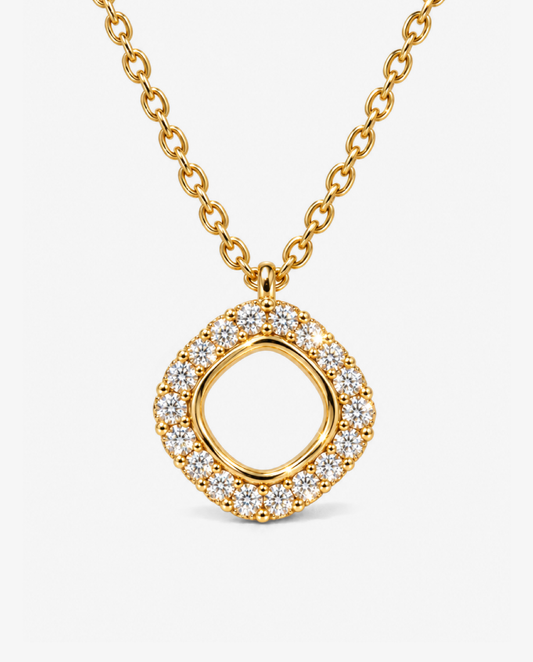 Open Pavé Rhombus Necklace