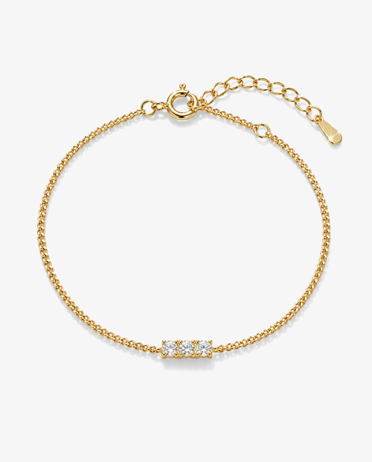 Three-Stone Bar Bracelet