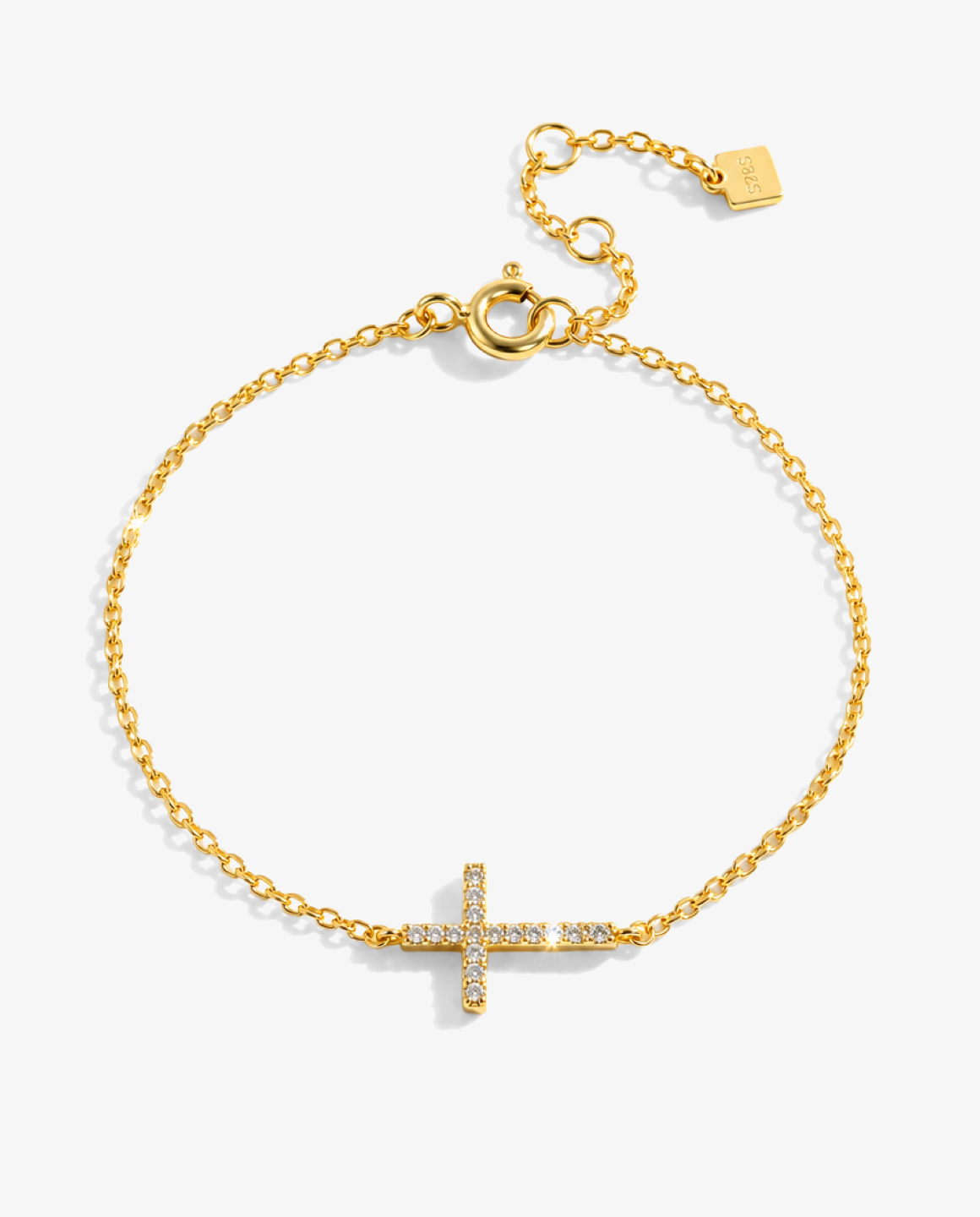 Pavé Cross Bracelet