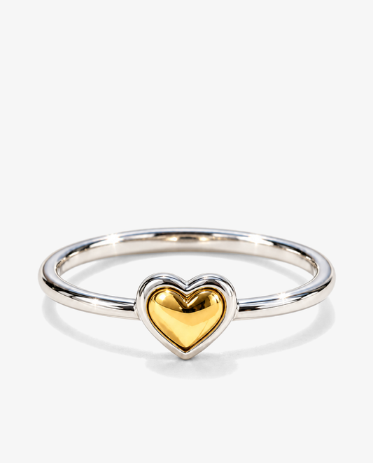 Two-Tone Heart Ring
