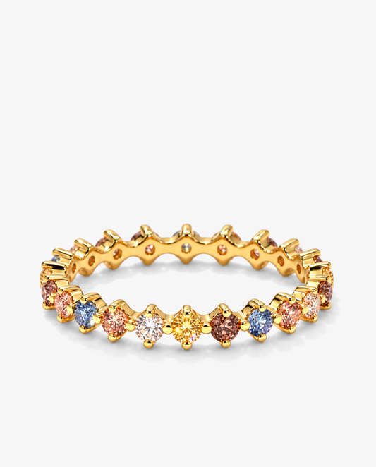 Multicolour Crystal Ring
