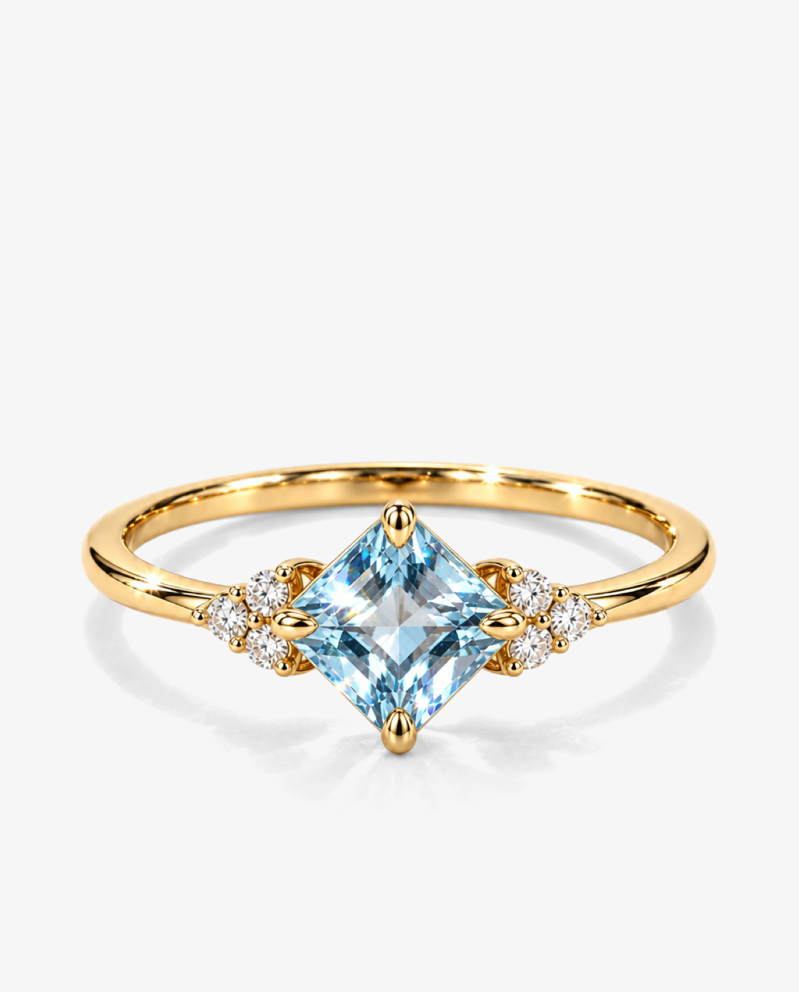 Aqua Cluster Ring
