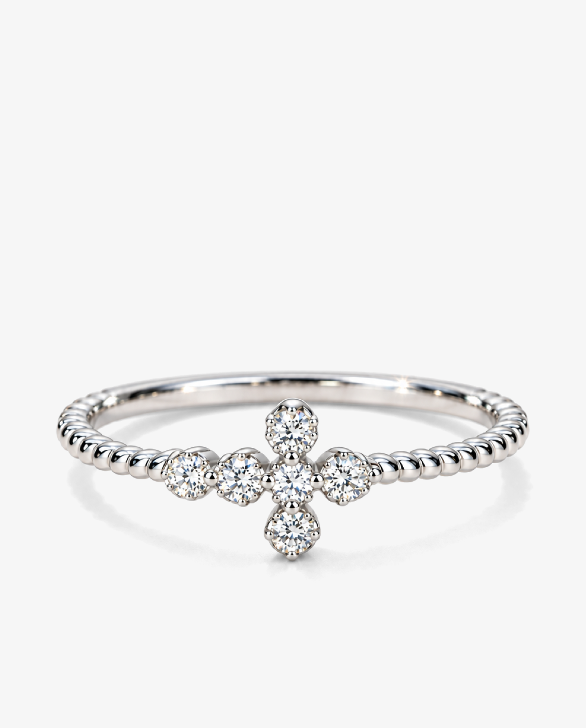 Bezel Cross Ring