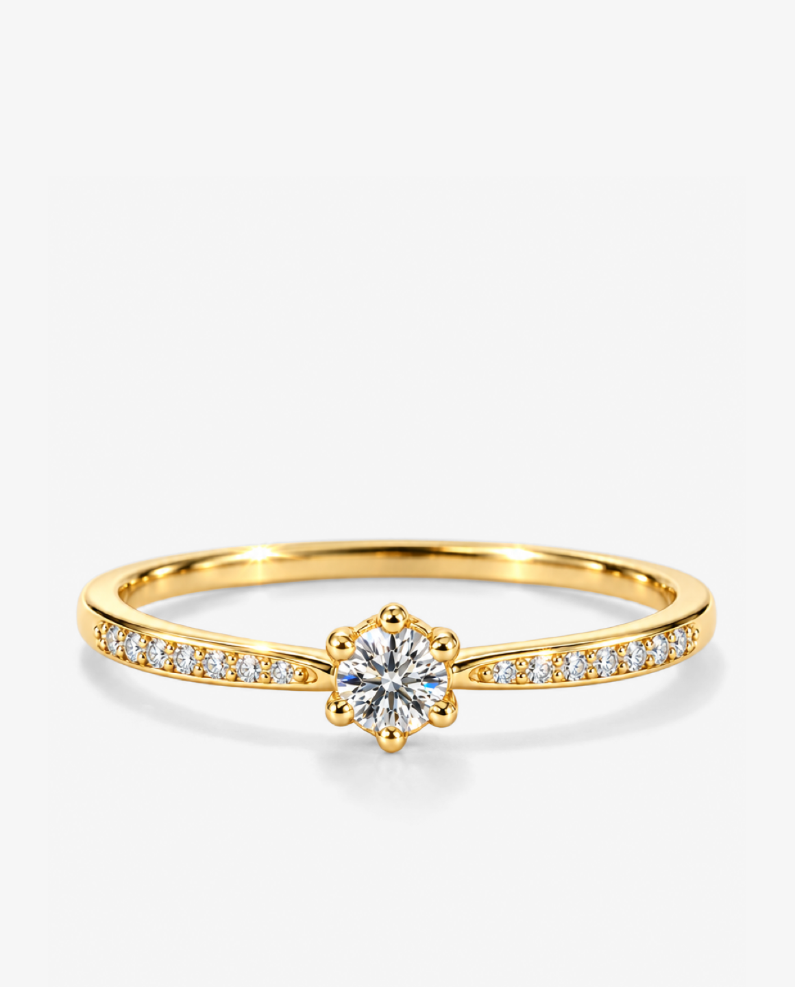 Pavé Solitaire Ring