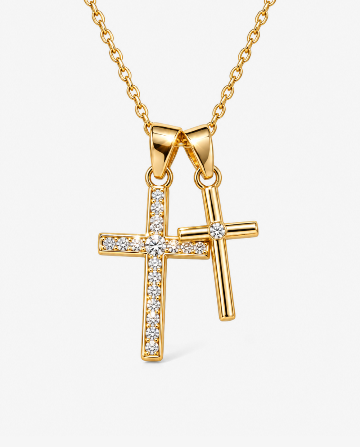 Layered Cross Necklace