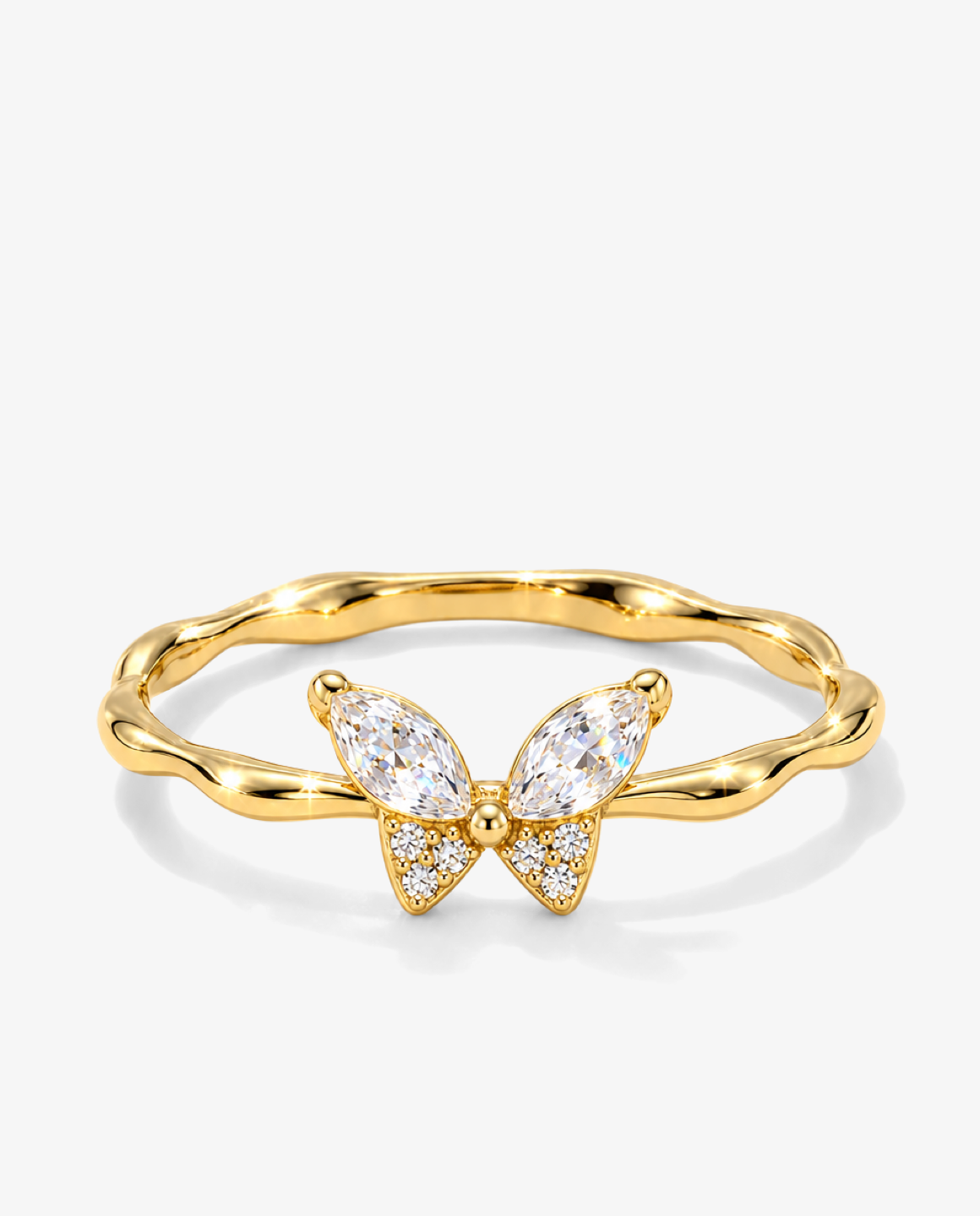 The Crystal Butterfly Ring