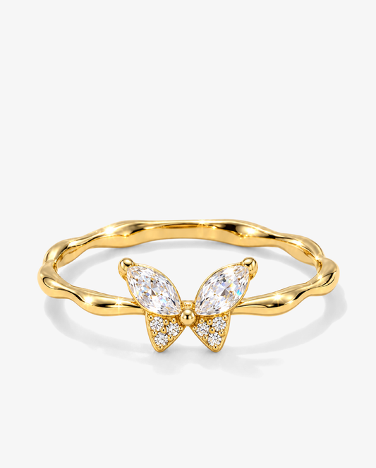The Crystal Butterfly Ring