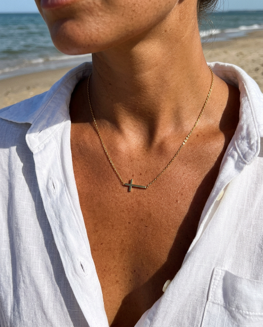 Orizzontale Cross Necklace