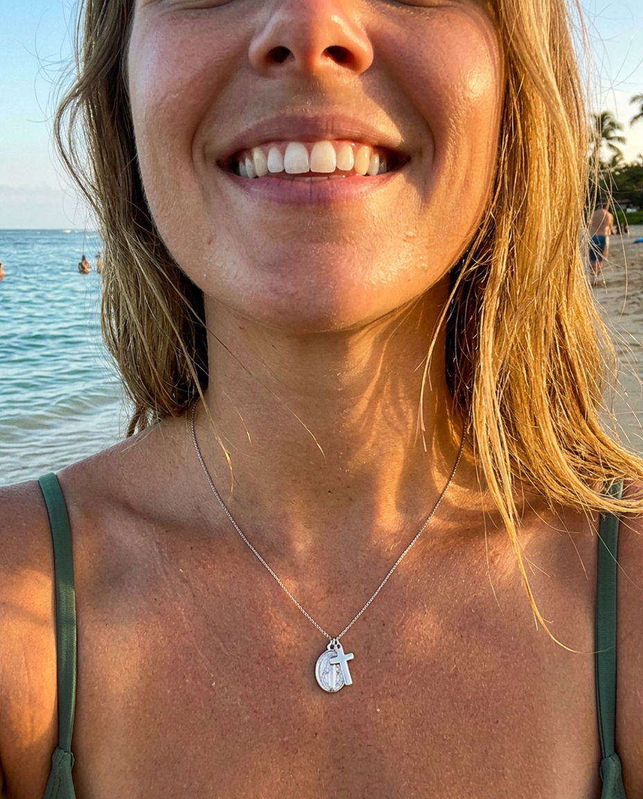 Mary & Cross Necklace