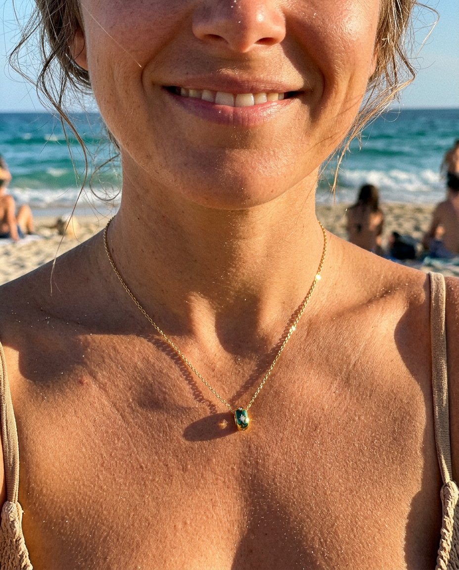 Pebble Charm Pendant Necklace