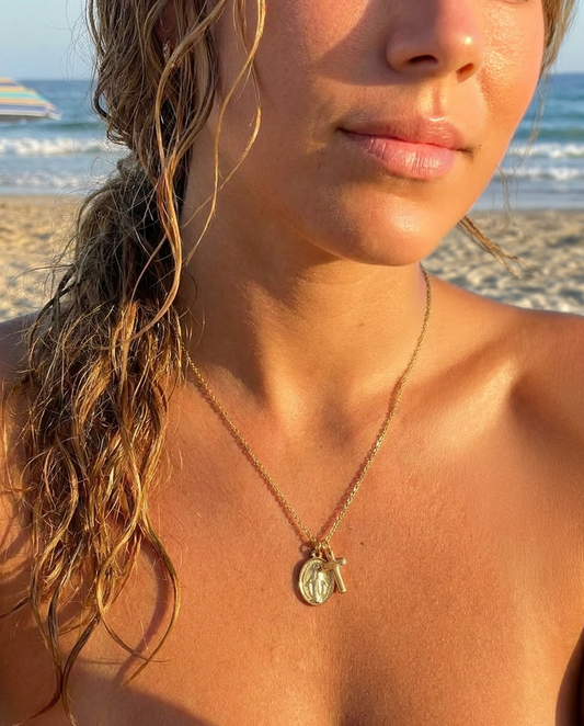 Mary & Cross Necklace