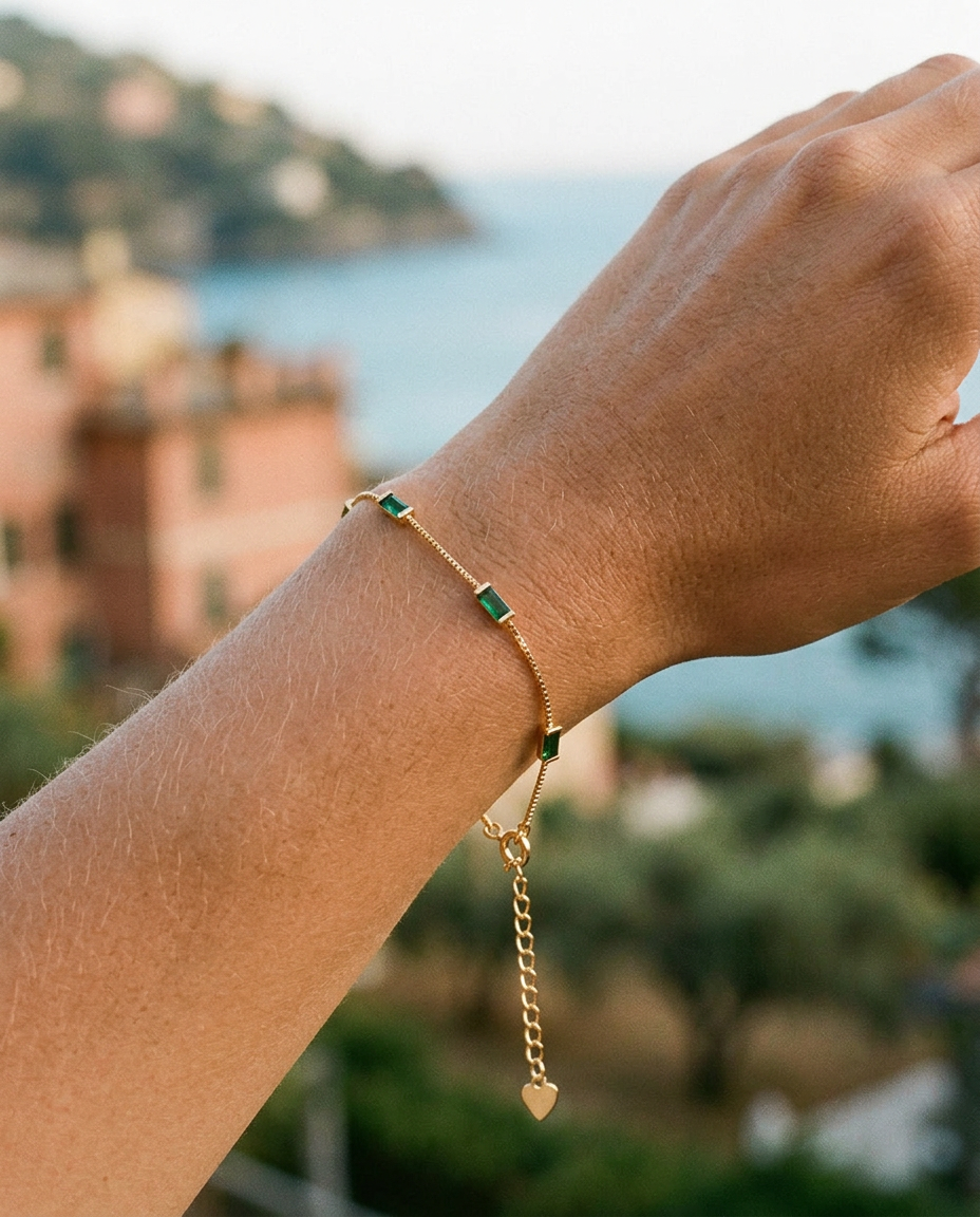 Emerald Baguette Bracelet