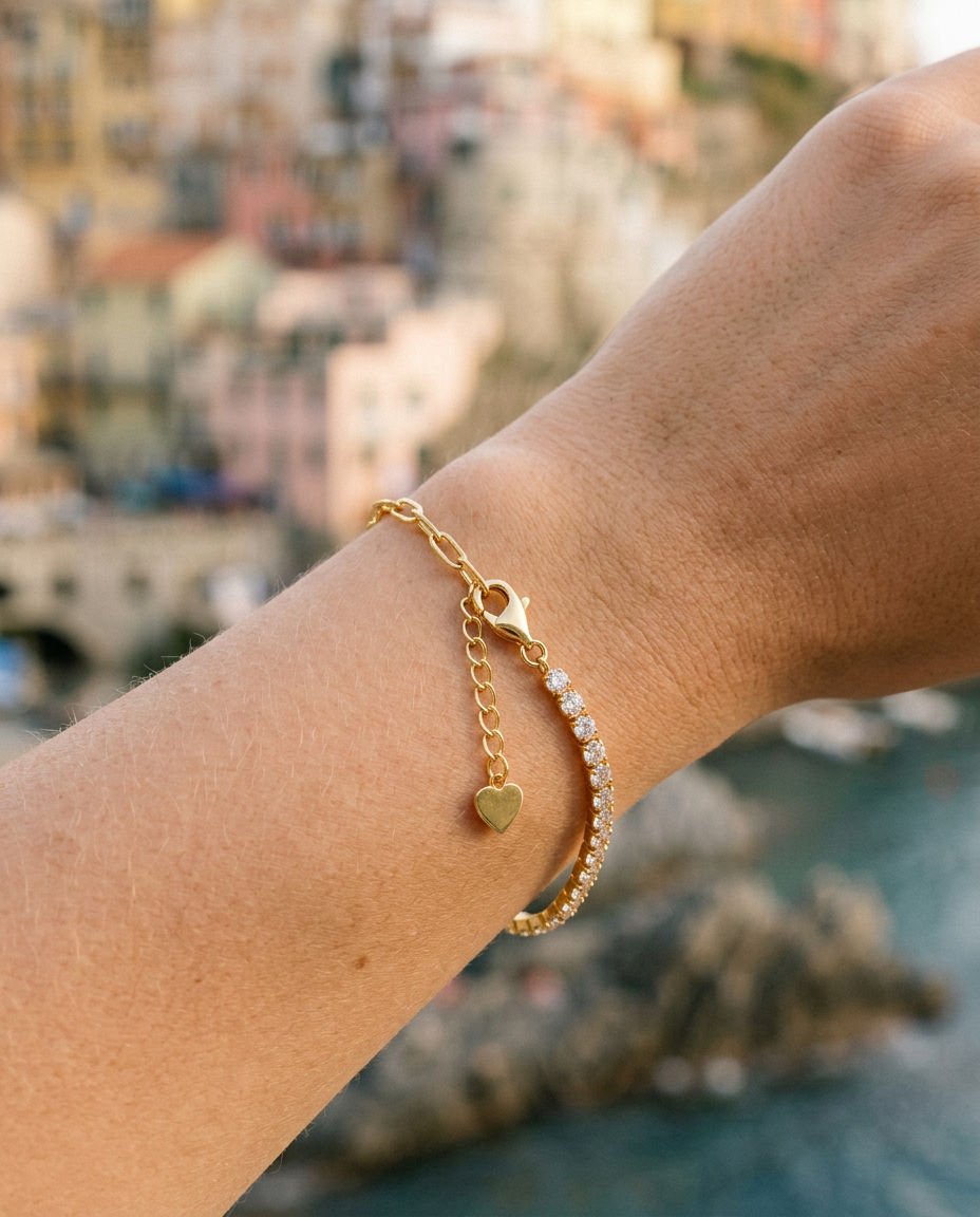 Tennis & Paperclip Bracelet