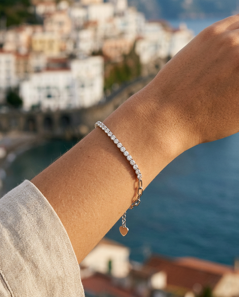 Tennis & Paperclip Bracelet