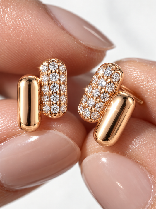 Parallel Pavé Studs
