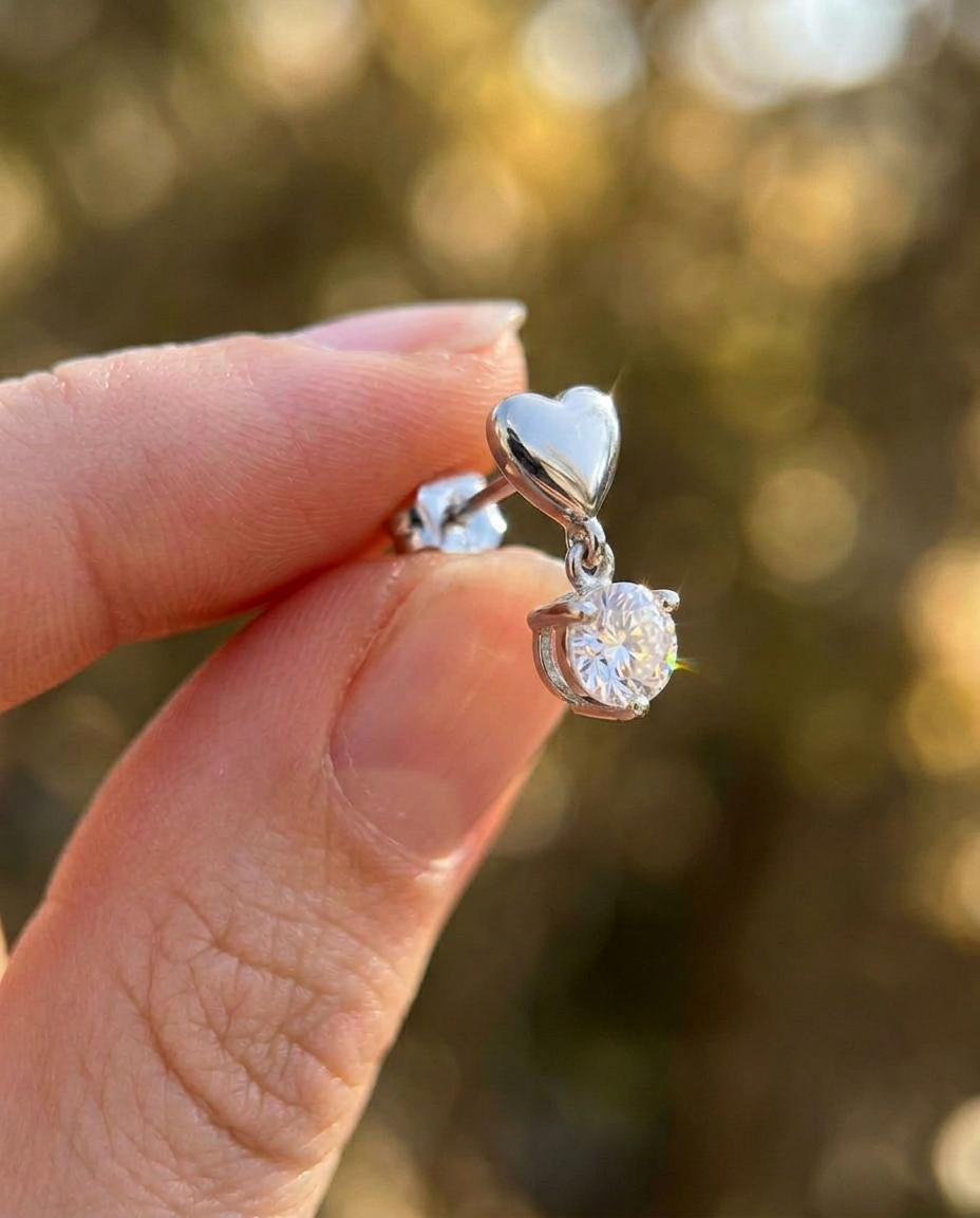 Crystal Heart Drops