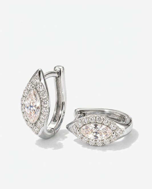 Marquise Halo Huggies