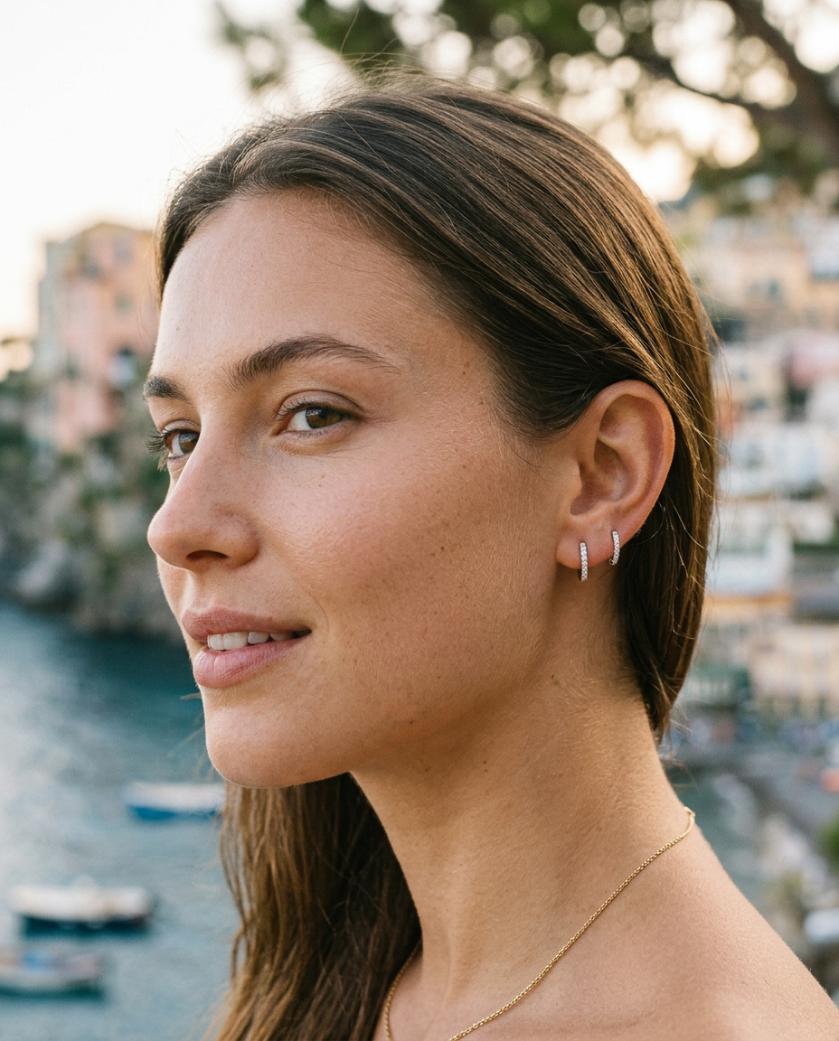 Pavé Rhinestone Hoops
