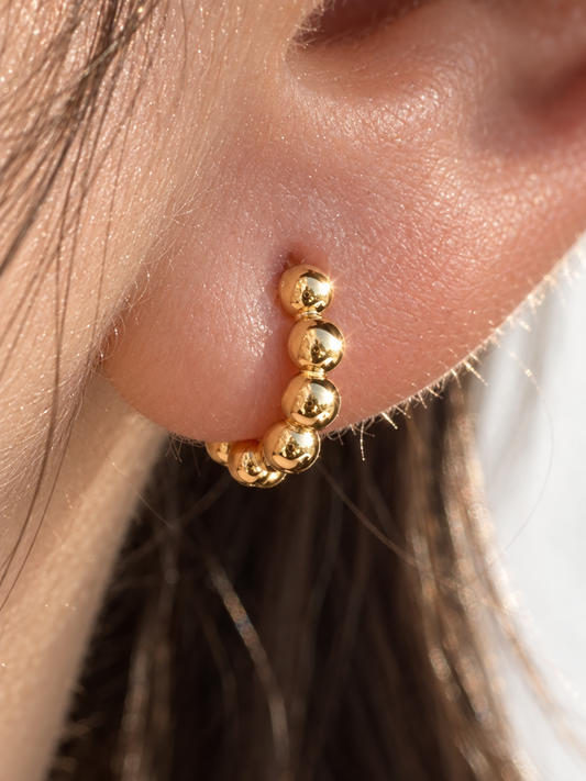 Bubble Huggie Hoops