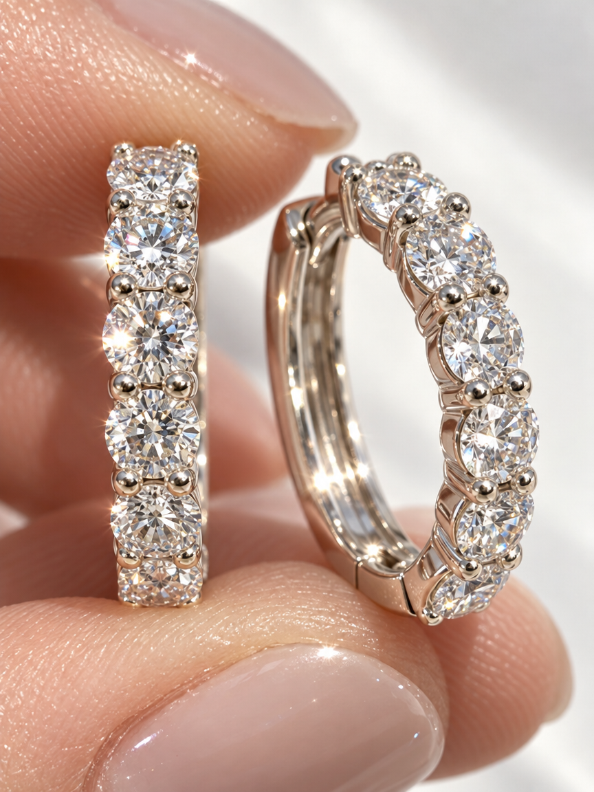 Classic Pavé Hoops