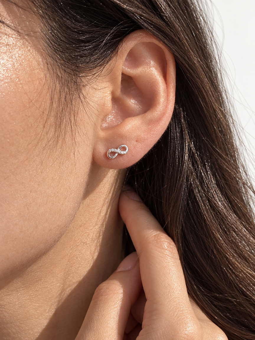 Pavé Infinity Studs
