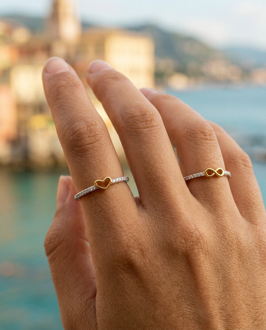 Infinity & Heart Ring