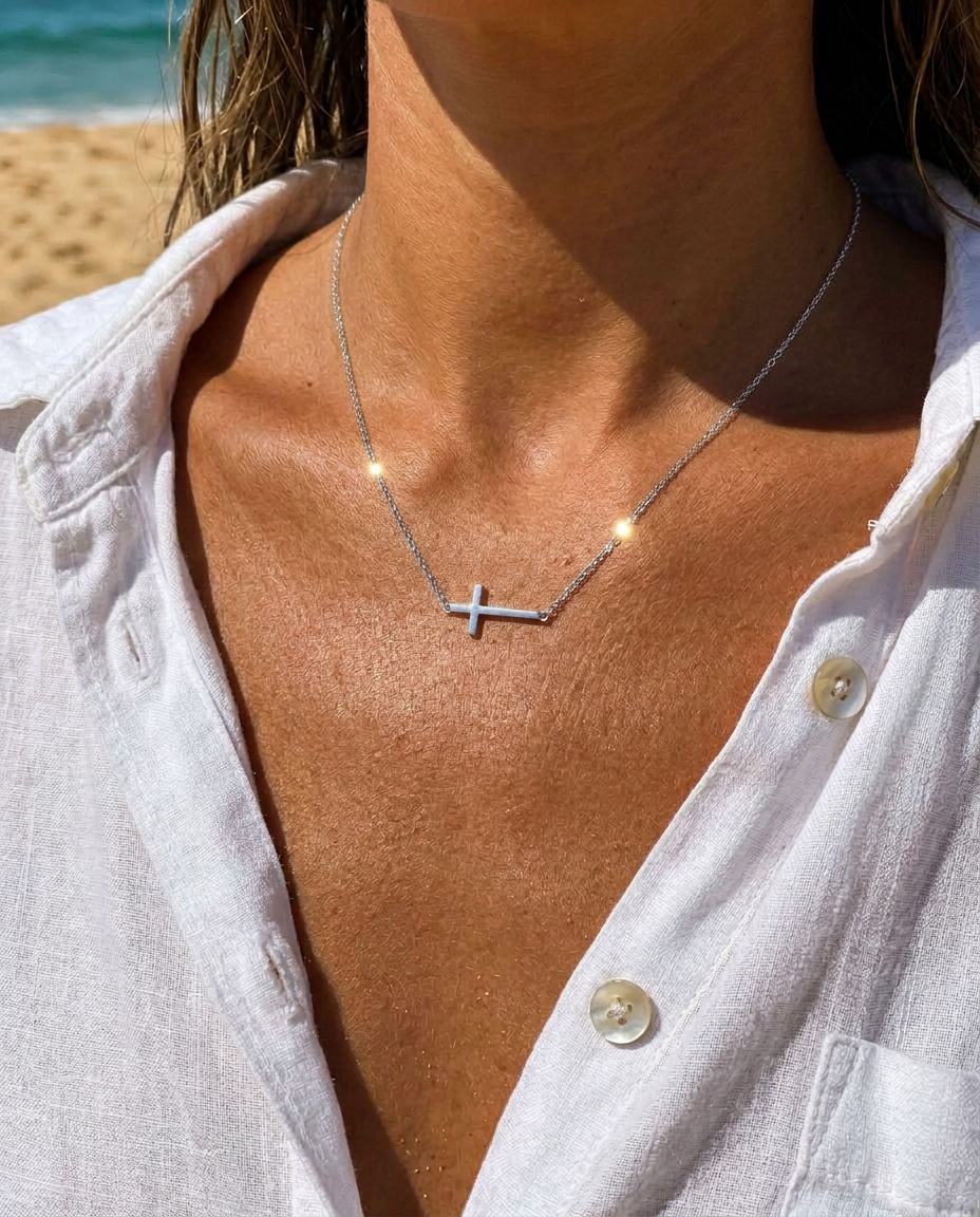 Orizzontale Cross Necklace