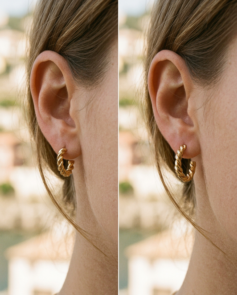 Rope Twist Hoops
