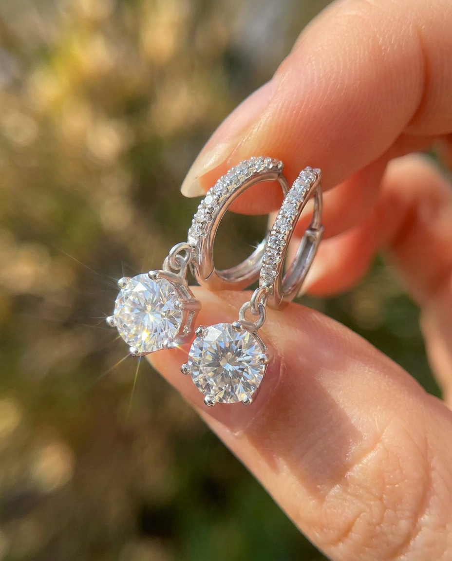 Solitario Drop Earrings