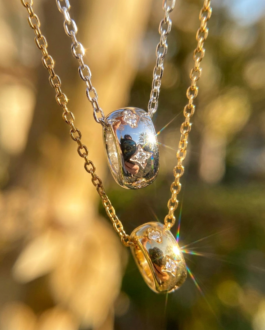 Pebble Charm Pendant Necklace