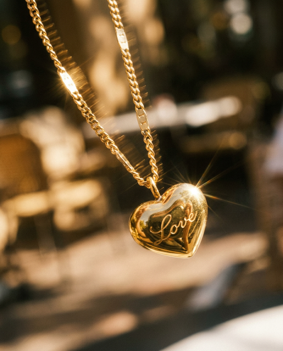 Love Heart Pendant Necklace