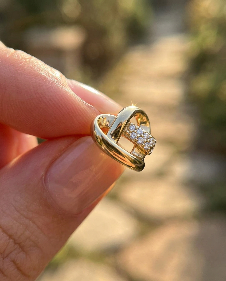 Knotted Heart Stud Earrings