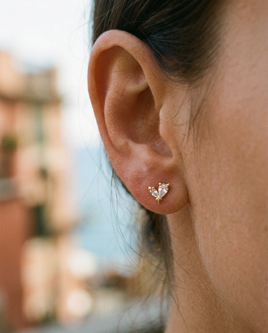 Star Heart Studs