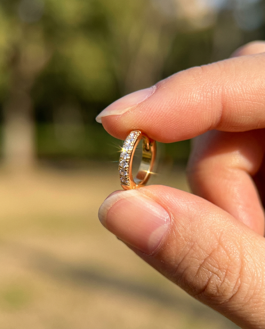 Pavé Rhinestone Hoops