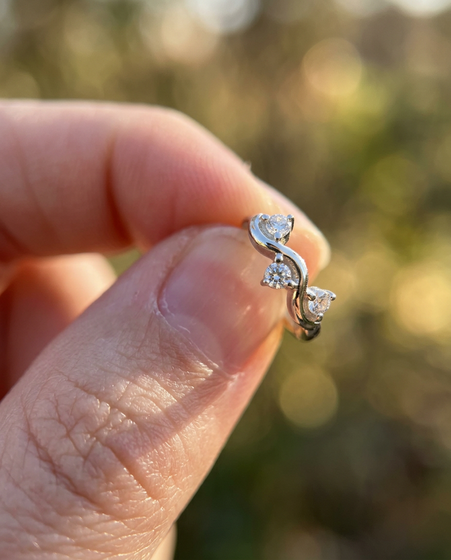 Twisted Zircon Hoop Earrings