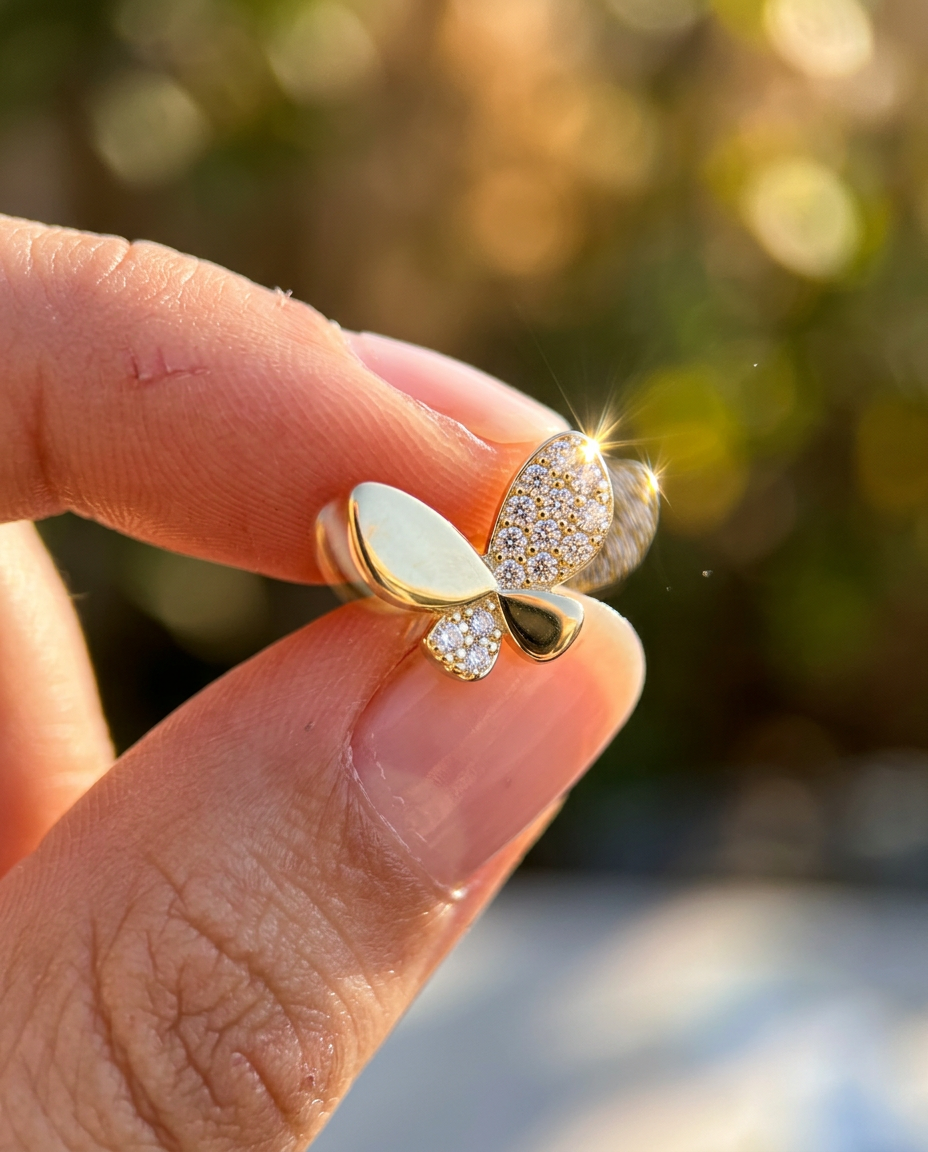 Butterfly Zircon Stud Earrings