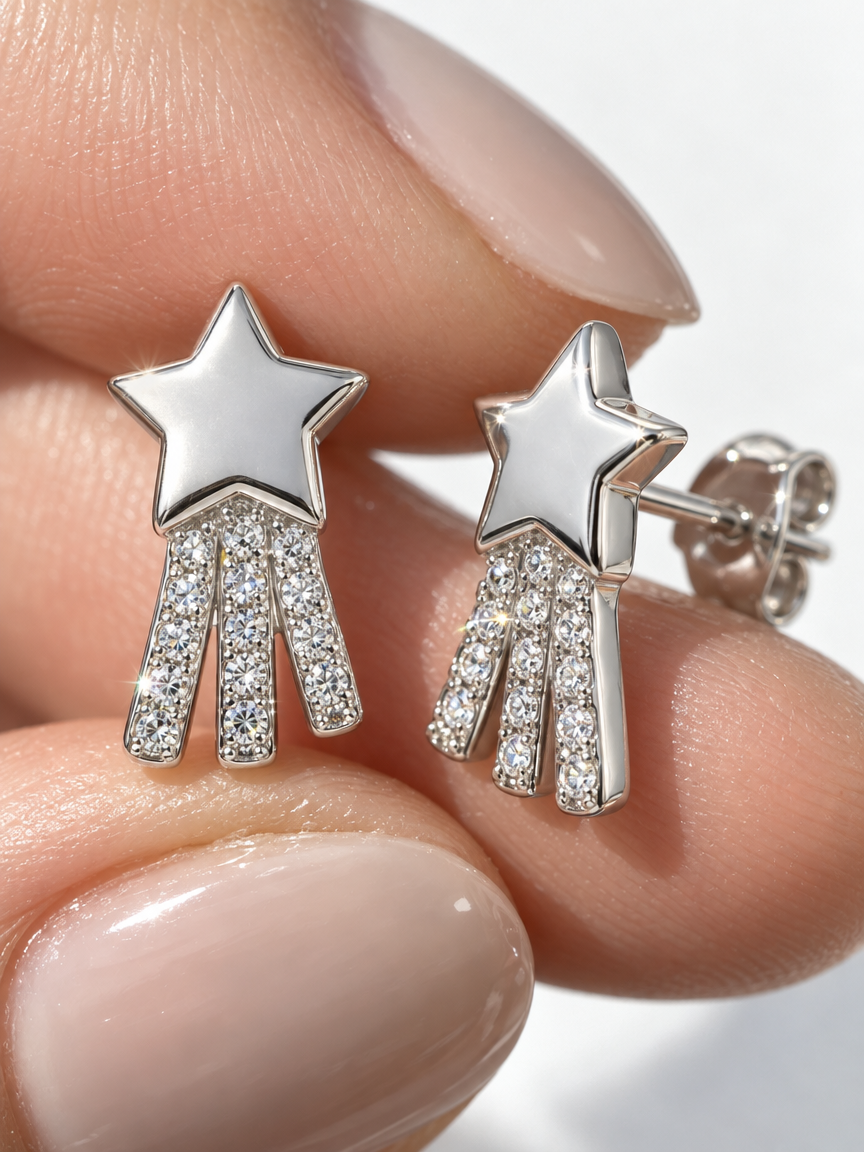 Shooting Star Stud Earrings