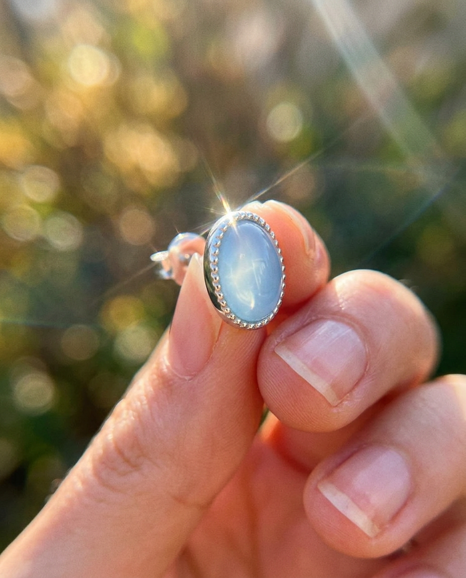 Milgrain Oval Studs