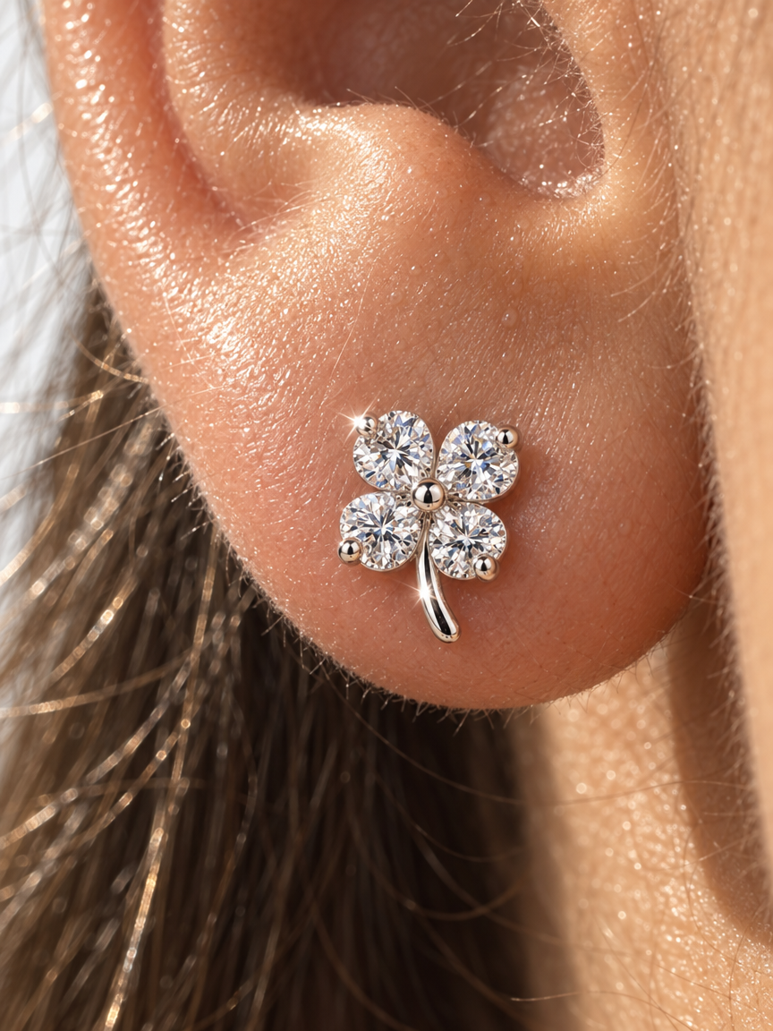 Lucky Clover Studs
