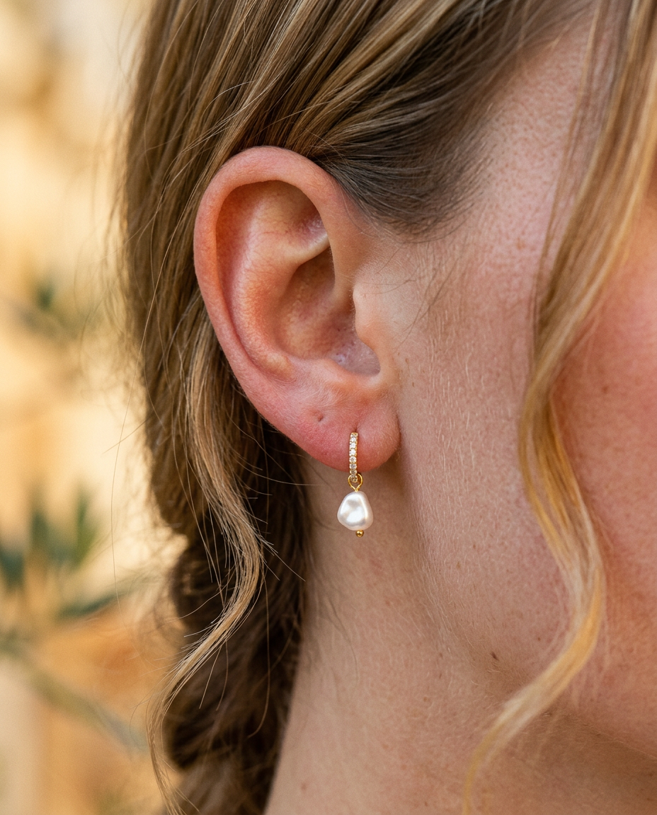 Baroque Pearl Drop Earrings