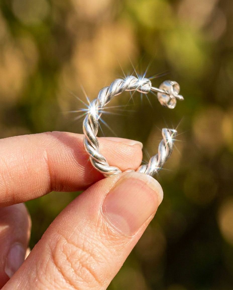 Rope Twist Hoops