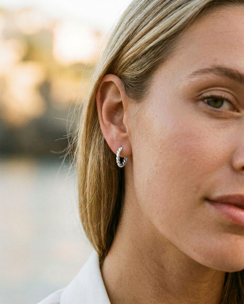 Rope Twist Hoops